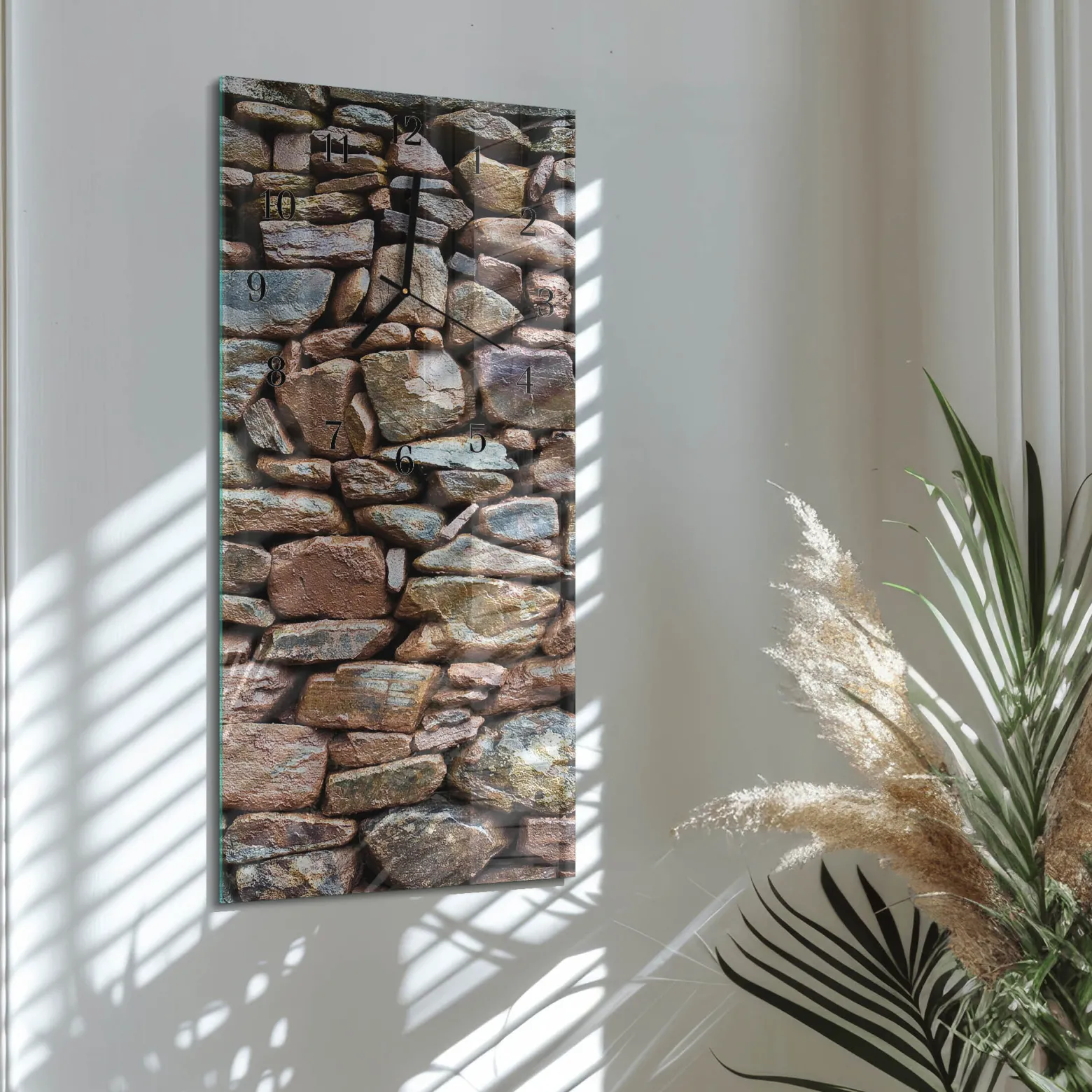 Zegar kuchenny 30x60 Mur Kamienny ozdobny ścienny