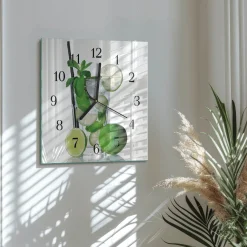 Zegar na ścianę 30x30 Limonka i Mięta owoce napój świeżość