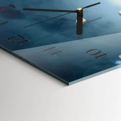 Zegar na szkle 30x60 Ręka Planety dekoracyjny na ścianę