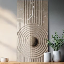 Zegar natura 30x60 Kamień design na ścianę