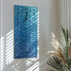 Zegar natura 30x60 Kropla Wody design na ścianę