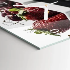 Zegar natura 30x30 Truskawki design na ścianę