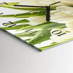 Zegar natura 30x30 Tulipany nowoczesny do salonu