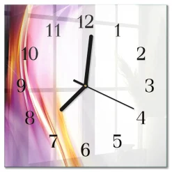 Zegar nowoczesny 30x30 Abstrakcja kolory grafika design moderna