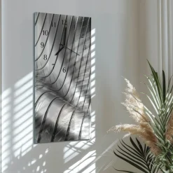 Zegar ostry 30x60 Fala nowoczesny na ścianę