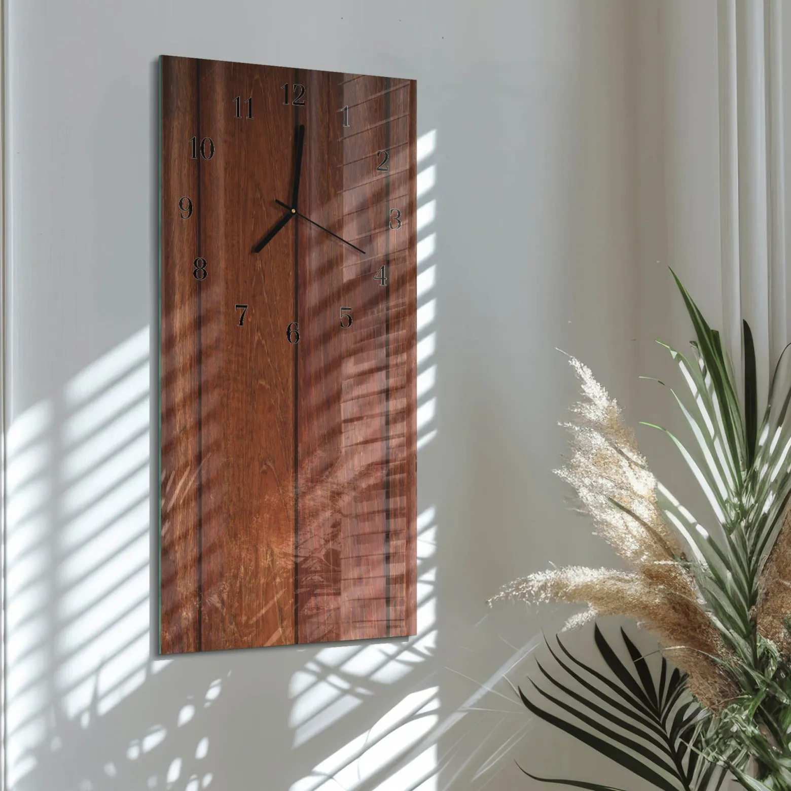Zegar premium 30x60 Drewno dekoracyjny do salonu