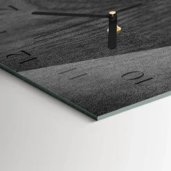 Zegar szklany 30x30 Drewno ozdobny ścienny