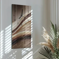 Zegar szklany 30x60 Wzór zegar ścienny
