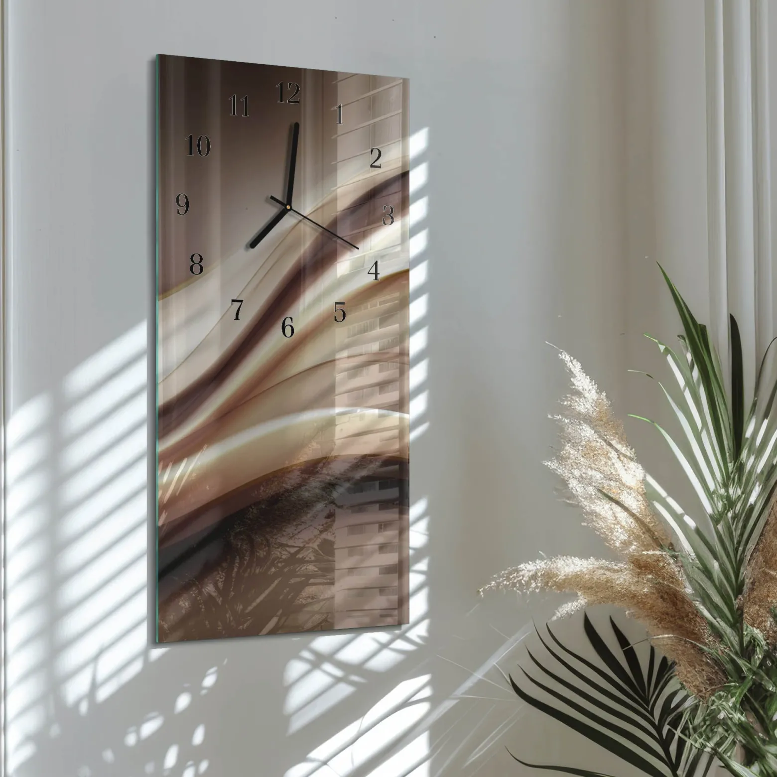 Zegar szklany 30x60 Wzór zegar ścienny