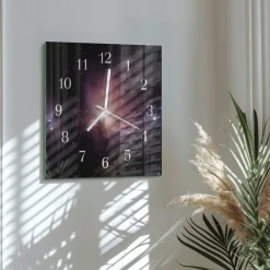 Zegar z grafiką 30x30 Przestrzeń nowoczesny na ścianę