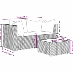Zestaw Mebli Ogrodowych Komplet Wypoczynkowy Na Taras Balkon Ogród Komplet