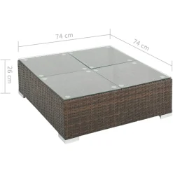 Zestaw Mebli Ogrodowych Komplet Wypoczynkowy Na Taras Balkon Ogród Rattan