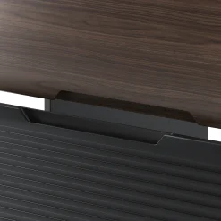 Zestaw Łazienkowy 120cm Szafka z Umywalką Czarny Mat / Orzech Avella