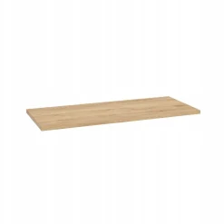 Zestaw Łazienkowy Szafka Czarna Wisząca Połysk MDF + Blat Dąb Złoty 60 cm
