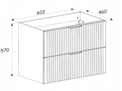 Zestaw 120 cm: Szafka pod umywalkę 60 cm x2 + blat XILO