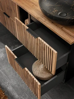Zestaw 120 cm: Szafka pod umywalkę 60 cm x2 + blat XILO