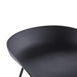 Zestaw 4 czarnych stołków barowych z metalu