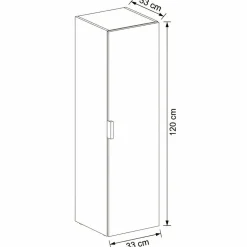 Zestaw do Łazienki 120cm Szafka z Blatem 2D2S Słupek Fronty Ramka