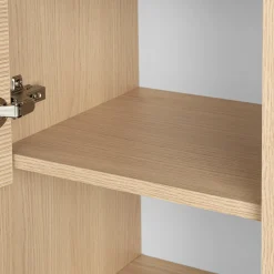 Zestaw do Łazienki 80cm Szafka z Umywalką Słupek Szafka z Lustrem Ryflowe