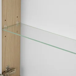 Zestaw do Łazienki 80cm Szafka z Umywalką Słupek Szafka z Lustrem Ryflowe