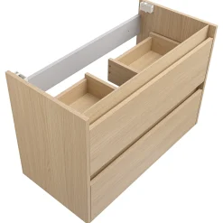 Zestaw do Łazienki 80cm Szafka z Umywalką Słupek Szafka z Lustrem Ryflowe
