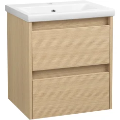Zestaw do łazienki 50cm szafka z umywalką słupek szafka z lustrem Ryfle