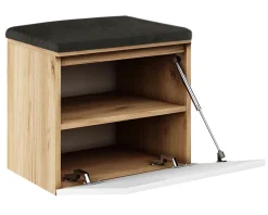 Zestaw Do Przedpokoju 1P4W Dąb Craft Złoty/Białt Mat/Czarny 50X37X212 Cm