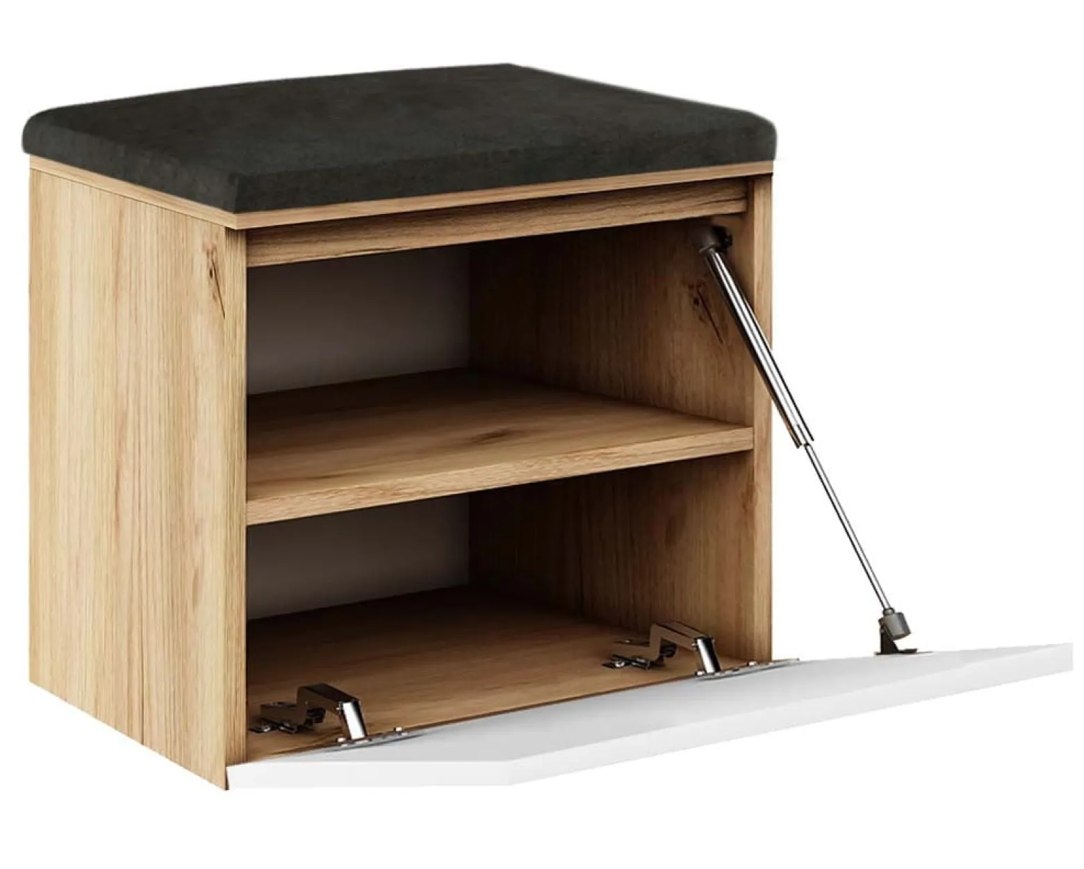 Zestaw Do Przedpokoju 1P4W Dąb Craft Złoty/Białt Mat/Czarny 50X37X212 Cm