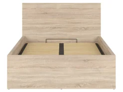 Zestaw łóżko Tetrix dąb sonoma ze stelażem i materacem Merida 120x200