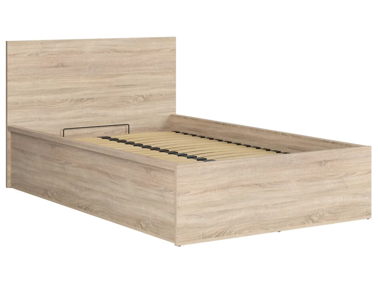Zestaw łóżko Tetrix dąb sonoma ze stelażem i materacem Merida 120x200