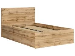 Zestaw łóżko Tetrix dąb wotan ze stelażem i materacem Merida 120x200