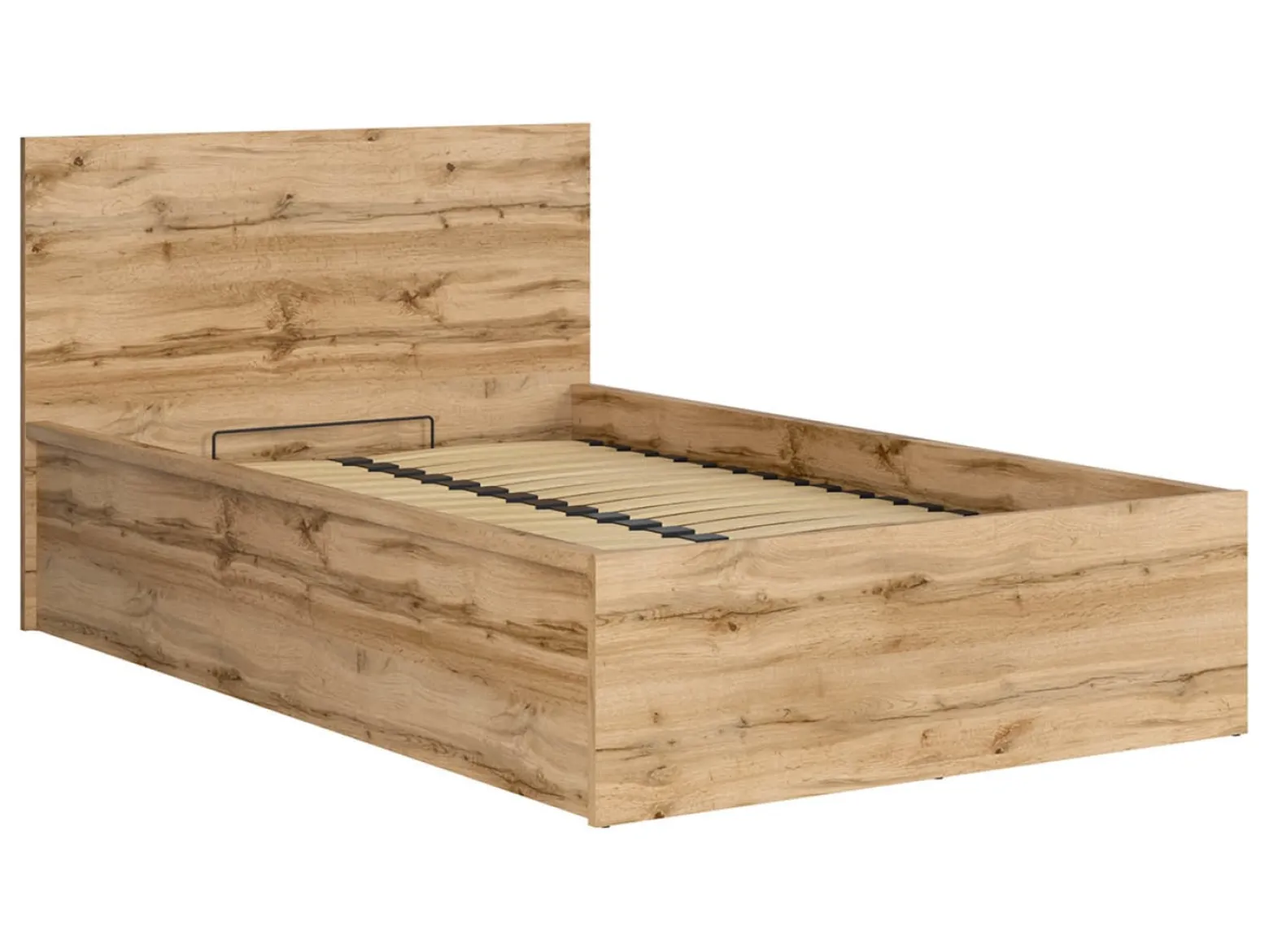 Zestaw łóżko Tetrix dąb wotan ze stelażem i materacem Merida 120x200