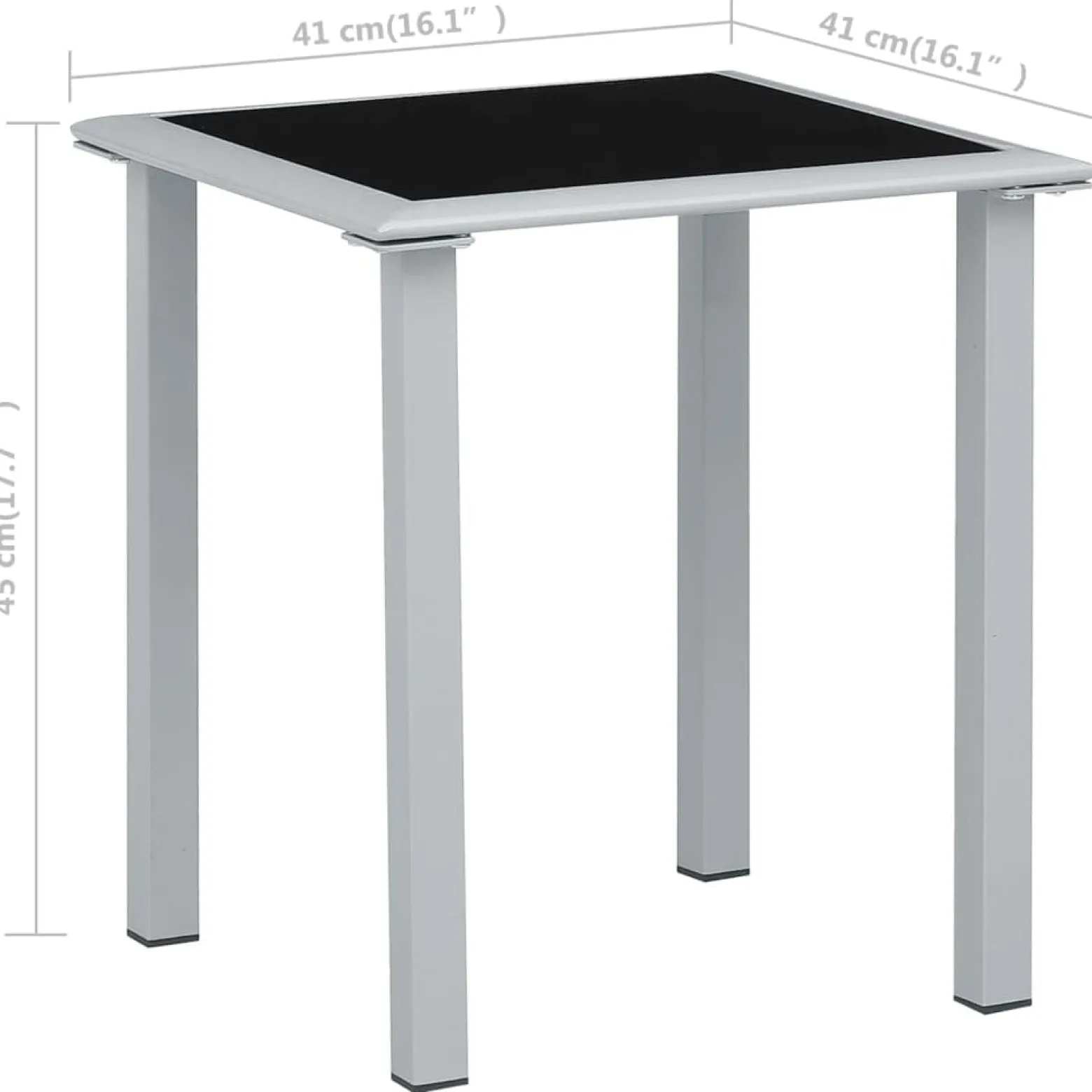 Zestaw Leżaków Czarny Aluminium vidaXL
