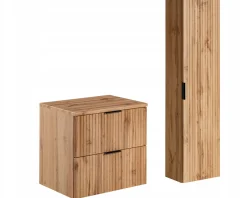 ZESTAW Mebli do Łazienki ADEL OAK 3 elementy DĄB WOTAN