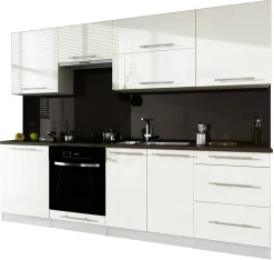 Zestaw mebli kuchennych kolor do wyboru 260 cm fronty MDF 2,6m Roxi