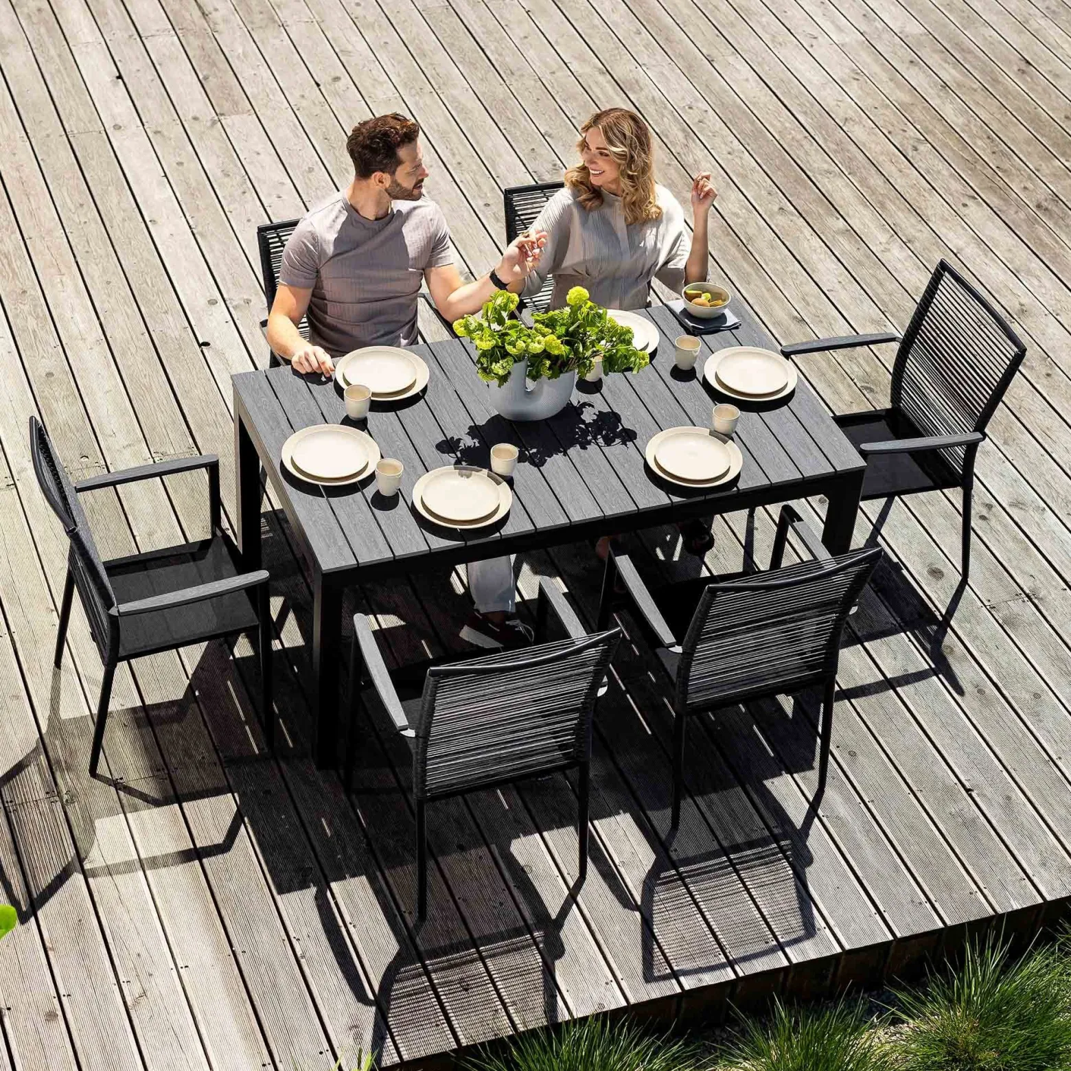 Zestaw mebli ogrodowych aluminiowych di volio Maletto 6+1