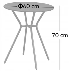 Zestaw mebli ogrodowych balkon stół Como Pro c + 2x krzesło Portino taupe