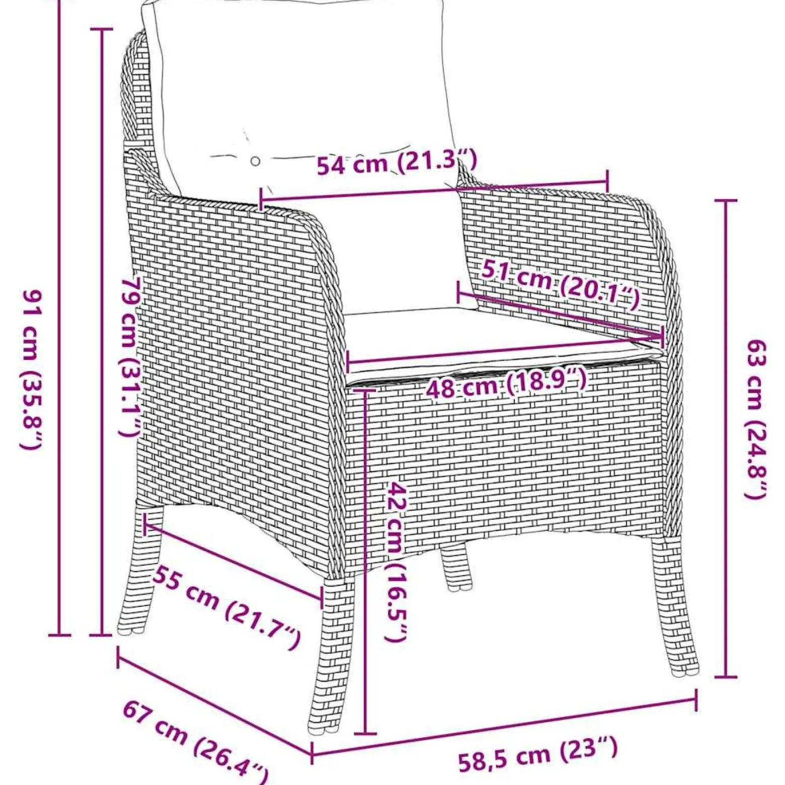 Zestaw Mebli Ogrodowych Bistro Rattan Szary Stół 2 Krzesła Balkon