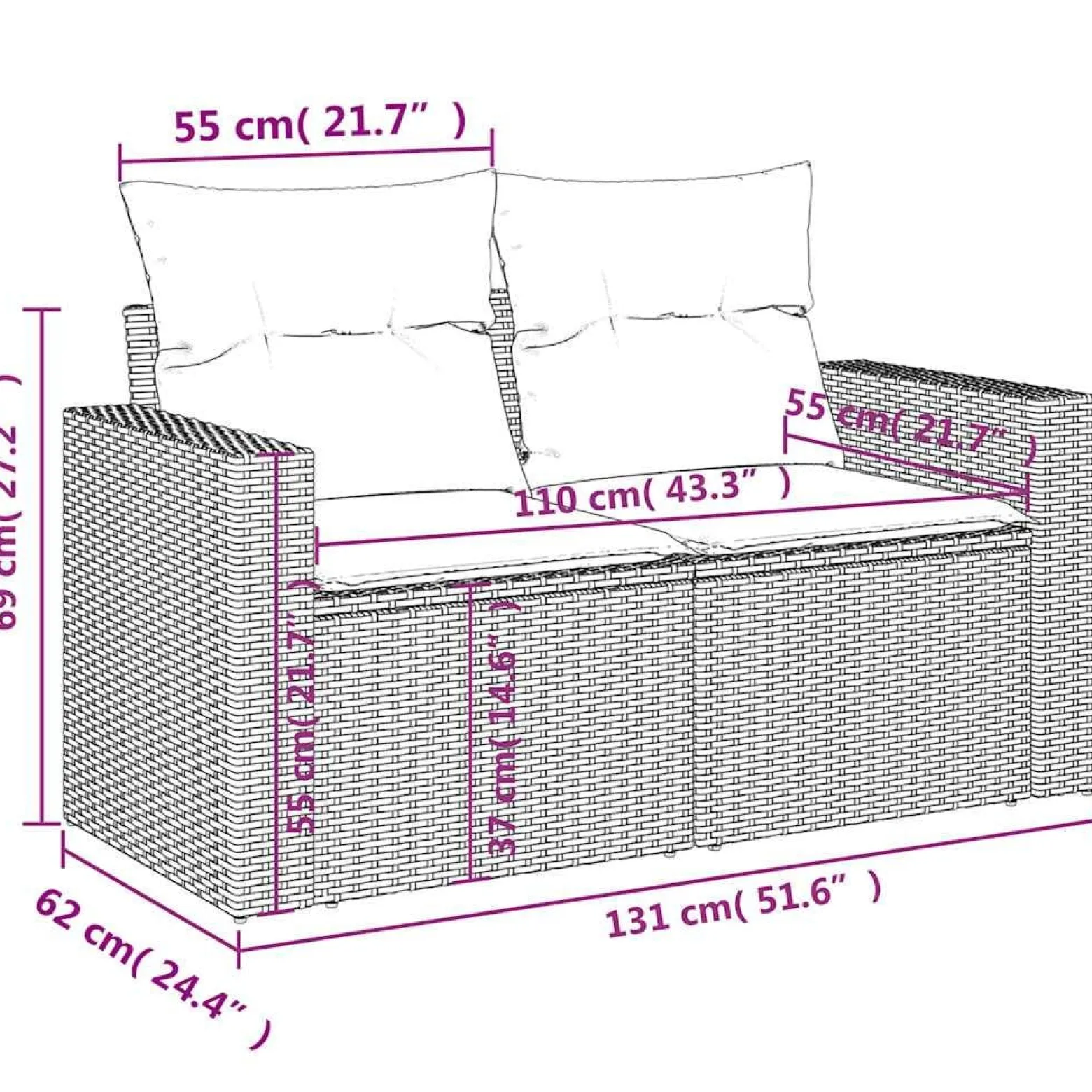 Zestaw Mebli Ogrodowych Rattan Poduszki Na Taras Balkon Ogród Na Balkon