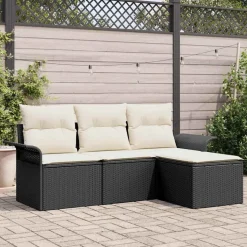 Zestaw Mebli Ogrodowych Rattan Poduszki Na Taras Balkon Ogród Na Patio