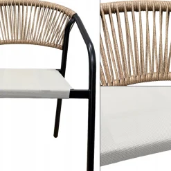 Zestaw mebli ogrodowych stół Allen-ST 70x70C + 2x krzesło Portino taupe