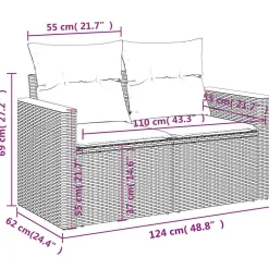Zestaw Mebli Ogrodowych Stolik Rattan Poduszki Na Balkon I Taras Na Balkon