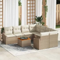 Zestaw Mebli Ogrodowych Stół Rattan Poduszki Do Ogrodu Na Taras Do Ogrodu