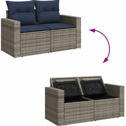 Zestaw Mebli Ogrodowych Stół Rattan Poduszki Do Ogrodu Na Taras Na Patio