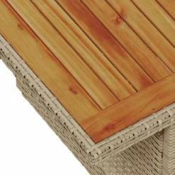Zestaw Mebli Ogrodowych Wypoczynkowy Sofy Stolik Podnóżek Rattan Na Taras