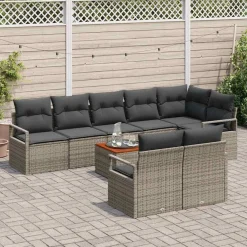 Zestaw Mebli Ogrodowych Wypoczynkowy Sofy Stolik Rattan Poduszki Na Balkon