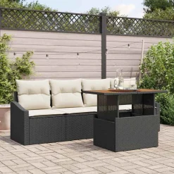 Zestaw Mebli Ogrodowych Wypoczynkowy Sofy Stolik Rattan Na Patio Na Taras