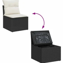 Zestaw Mebli Ogrodowych Wypoczynkowy Sofy Stolik Rattan Na Patio Na Taras