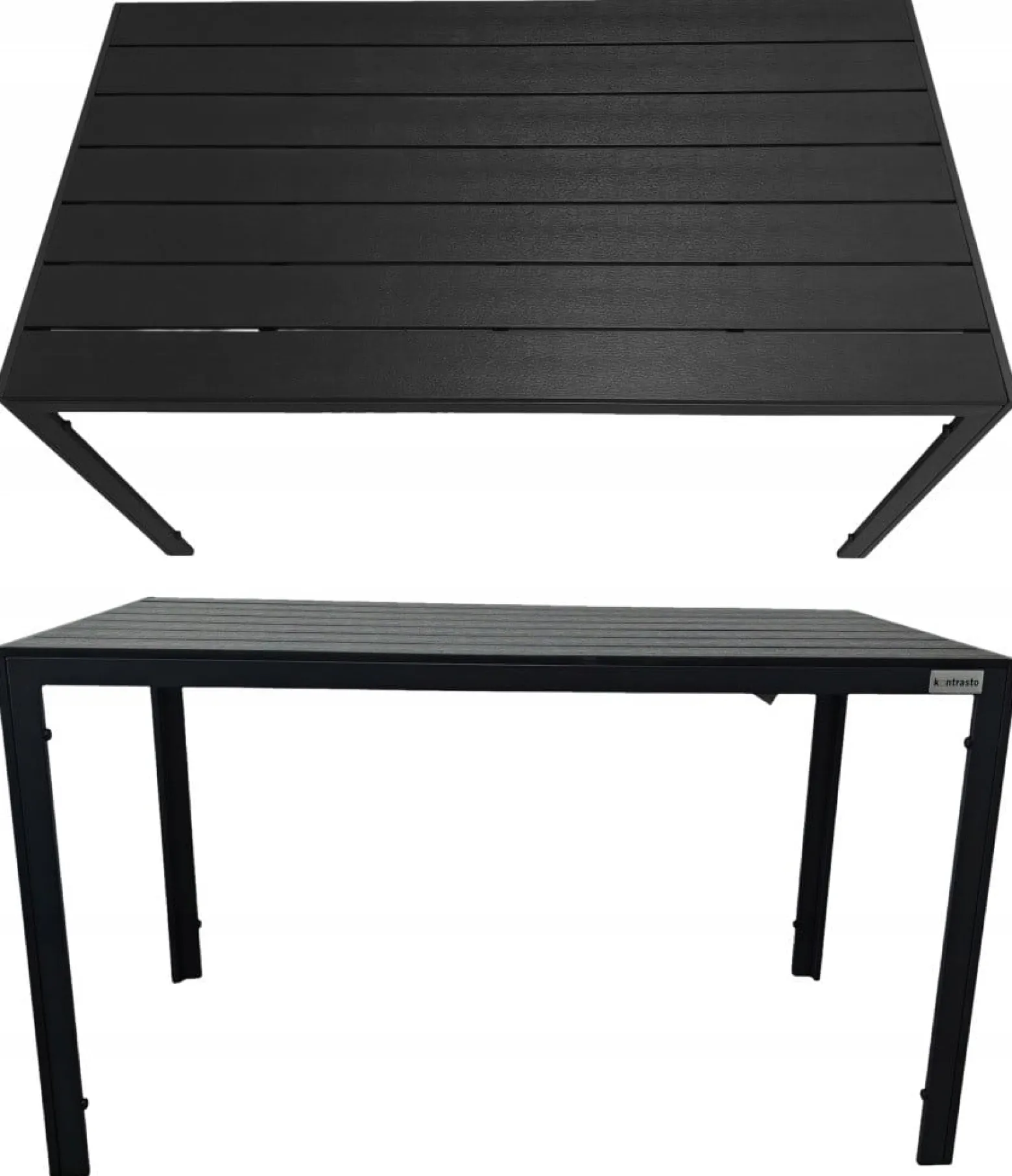 Zestaw mebli stół Allen-ST 150x90C + 6x krzesło Polinka KD czarne