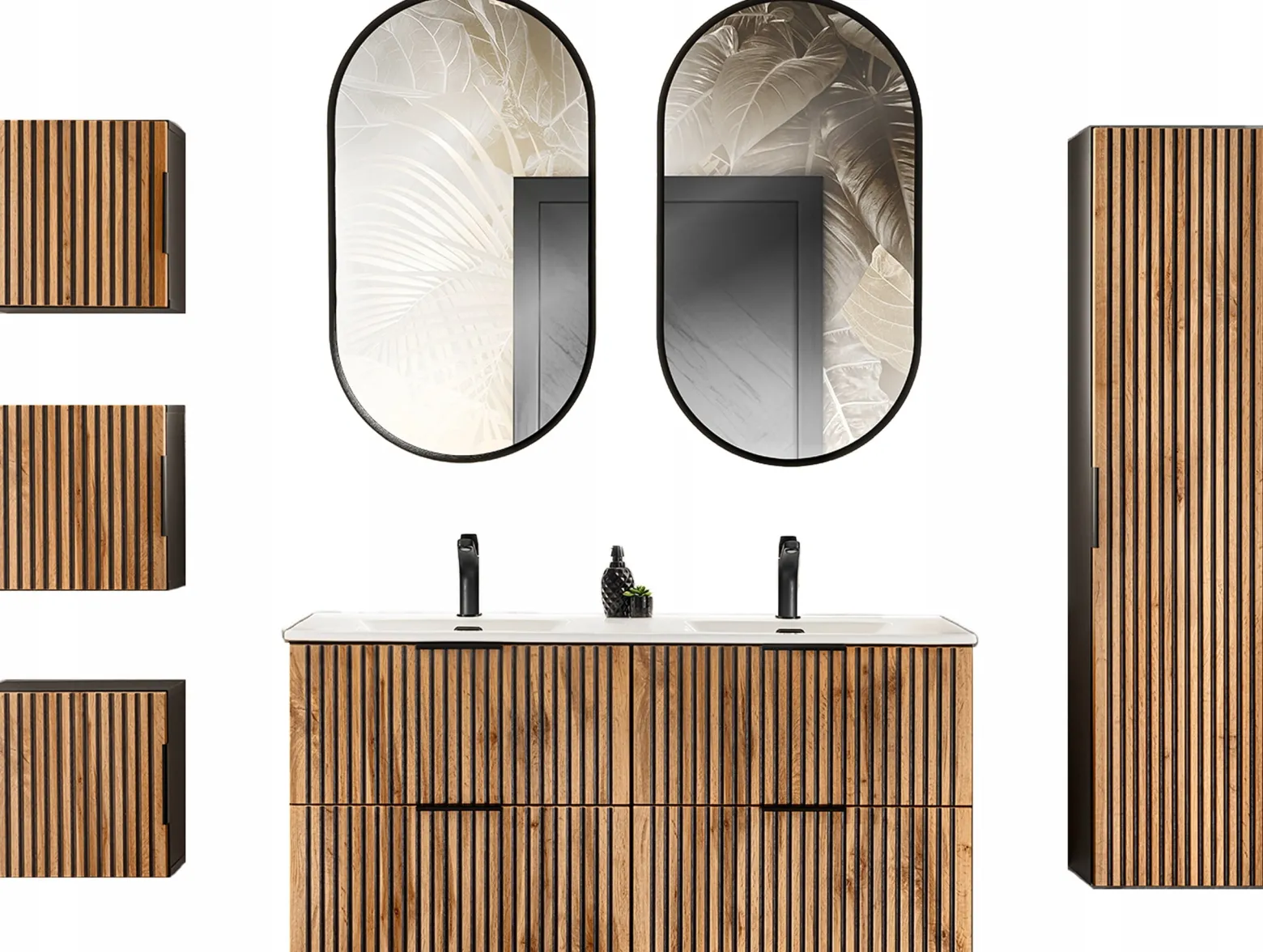 Zestaw mebli 120 XILO z umywalką i lustrami SYFON GRATIS
